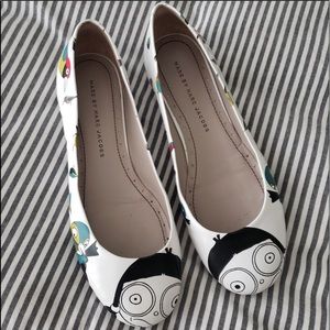 MARC BY MARC JACOBS White Bird Doll Flats
